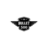 Built Like a Gun Goes Like a Bullet Round Star Sticker for Royal Enfield Bike